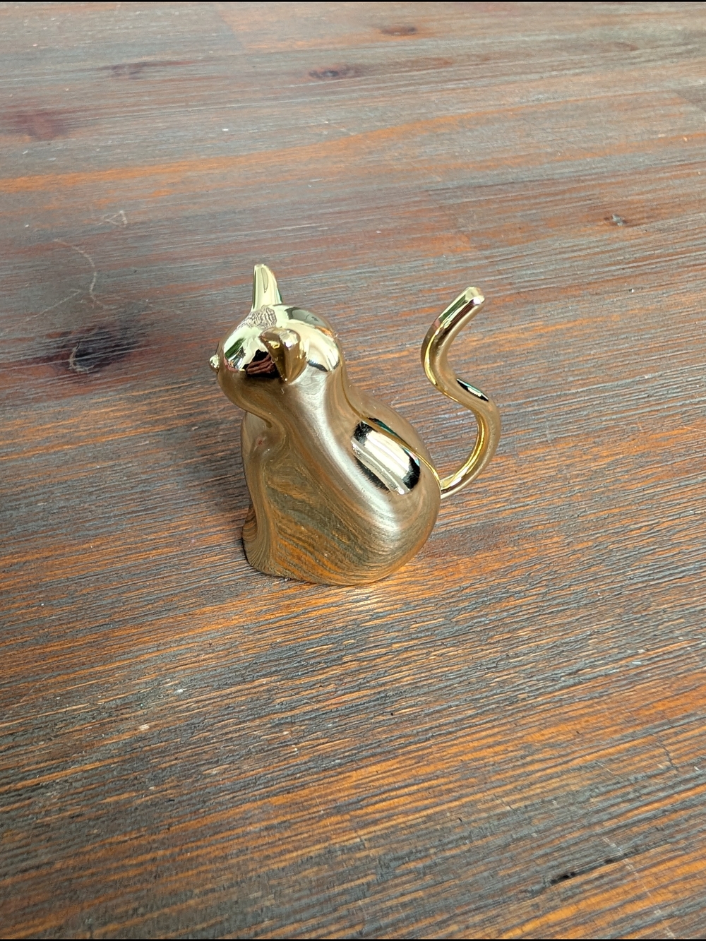 Umbra Gold Ceramic Cat Ring Holder Jewelry Stand